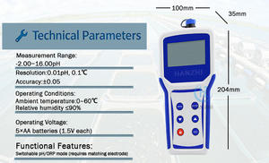 पोर्टेबल <span class=keywords><strong>ph</strong></span> मीटर पानी की गुणवत्ता <span class=keywords><strong>ph</strong></span> परीक्षक प्रयोगशाला पीएच जल गुणवत्ता विश्लेषक - Product Image 4