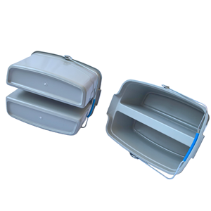 Seau de nettoyage à double compartiment avec séparateur et poignée pour l'entretien ménager des hôtels, des hôpitaux et l'usage commercial des services d'entretien - Product Image 6
