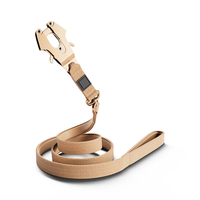 Collier et laisse tactiques pour chien en nylon robuste avec boucle en métal résistante, durable et réglable, doublure en caoutchouc chloroprène