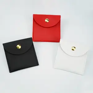 Stokta moda yapış çanta pu deri çanta takı çanta kılıfı toptan narin PU yüzük kolye depolama özel mücevherat çanta