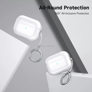 Étui en tpu <span class=keywords><strong>souple</strong></span> de haute qualité pour airpods pro 2, housse de protection avec anneau en métal/lanière de boîtier - Product Image 6