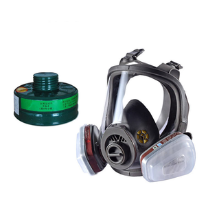 หน้ากากป้องกันสารเคมีแบบเต็มหน้า พร้อมอุปกรณ์เชื่อมต่อสองชั้น ป้องกันฝุ่นละอองและแก๊ส - Product Image 3