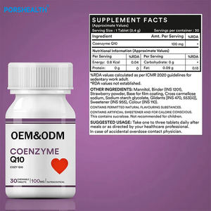 OEM ODM Coenzima <span class=keywords><strong>Q10</strong></span> de Alta Potência 100mg em Comprimidos Suporte Antioxidante Dose e Tamanhos de Frascos Personalizáveis para Adultos - Product Image 3