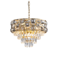 Luminaire d'intérieur suspendu en cristal pour escalier chinois, Design moderne