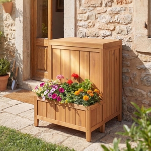 Armoire à outils multifonctionnelle JX pour l'extérieur, idéale pour la culture de plantes, avec un grand espace et fabriquée en bois massif de haute qualité - Product Image 1