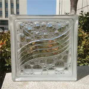Fashionable design competitive price decorative glass wall brick block for walls