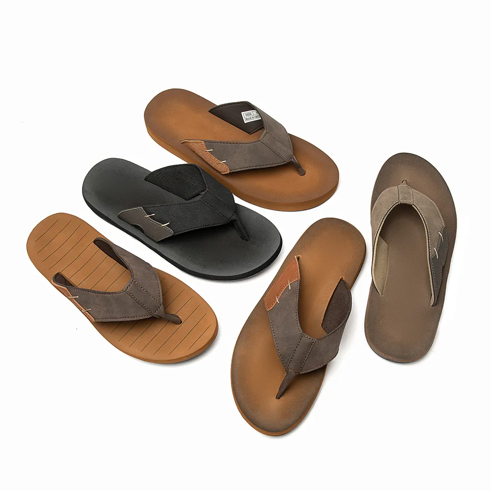 Venta caliente chanclas suaves sandalias zapatillas impresas para hombres ropa al aire libre