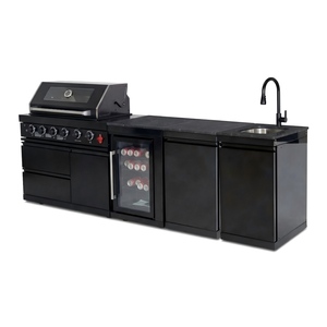 <span class=keywords><strong>Cucina</strong></span> Modulare da Esterno per Campeggio di Qualità Premium, <span class=keywords><strong>Isola</strong></span> Grill Nera <span class=keywords><strong>in</strong></span> Acciaio Inossidabile per Barbecue con Lavello - Product Image 1