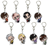 Anime Attack Titan Q Version, pendentif porte-clés en alliage d'acier inoxydable, imprimé en relief, dessin animé, bijoux cosplay, cadeau pour fan