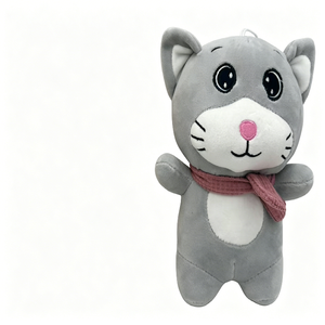 Jouet en peluche chat gris mignon, chaton en peluche doux pour enfants, cadeau - Product Image 3