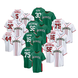 Uniforme WBC 2026 World Baseball Classic NY 56 Randy Arozarena 30 Alejandro Kirk 16 Duran en Spandex/Polyester respirant et cousu - Product Image 1