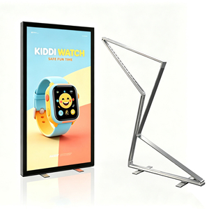 Boîte <span class=keywords><strong>à</strong></span> lumière SEG pliable avec cadre en aluminium et tissu tendu, présentoir portable pour stand d'exposition - Product Image 1