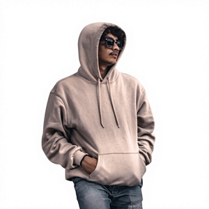 Sudadera con Capucha Extra Grande para Hombre, Color Sólido, Felpa, Informal, para Otoño, Manga Larga, Tejido Liso Teñido 2027 - Product Image 1