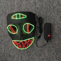 2019 Masques à LED en PVC de haute qualité Hot-selling Halloween Modèles de lumière terribles et éblouissants