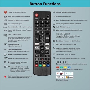 รีโมทคอนโทรลทดแทนสมาร์ททีวี AKB76040302ใหม่เหมาะสำหรับ <span class=keywords><strong>LG</strong></span> LCD LED TV AKB76040301 43UM6950DUB รีโมทคอนโทรล - Product Image 6