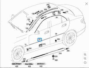 2047200180 convient à la bande de garniture de porte avant gauche Mercedes-benz 204 C200 <span class=keywords><strong>Cclass</strong></span> - Product Image 6