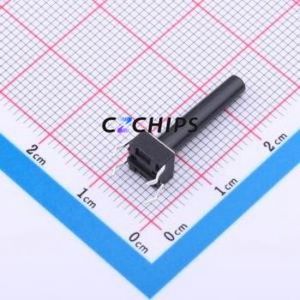 TC-1102-C-20-B Tactile Switch Through hole Component THT-4P,6x6mm Switch Single Pole Single Throw Round Button 2.6N Through Hole - Product Image 2