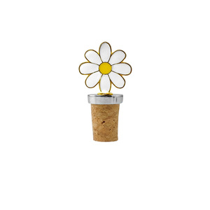 Valentine's Day Golden Daisy Wine Stopper Silver Wooden Vacuum Seal For Red Wine Champagne Bottle Gift - Product Image 2