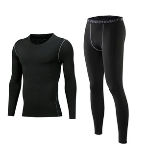 Combinaison de fitness pour hommes Gym Tight Fitting Pantalon à manches longues Combinaison d'entraînement de <span class=keywords><strong>basket</strong></span>-ball - Product Image 6