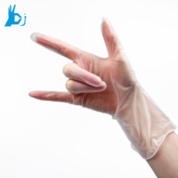 Gants en vinyle transparents jetables de 9 ''pour fournitures dentaires