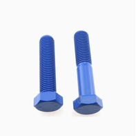 Factory Supply A193 B7 PTFE Stud Bolt / Double Ended Threaded Rod, M16 X 100mm, Zinc Plated, Custom Length & Coating Accepted