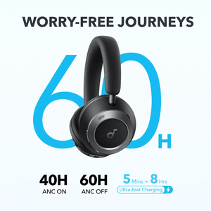 หูฟังไร้สาย Anker Soundcore Space One Pro แบบครอบหู ระบบ Hi-Res LDAC BT ANC ตัดเสียงรบกวน สำหรับเล่นเกม เสียงไดนามิกรวดเร็ว - Product Image 4