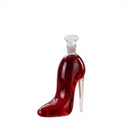 Ensemble de carafe à liqueur en forme de talon haut brillant 500ml/750ml, verres 350ml, diffuseur à bâtonnets scellé au bouchon, cadeau élégant pour femme