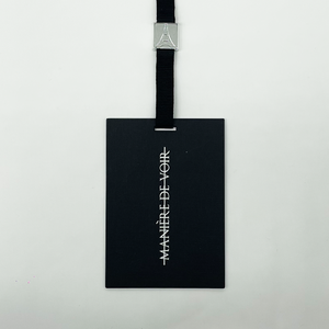 Doppia stampa personalizzata nome e Logo indumento personalizzato etichette da appendere spesse etichette per vestiti per bambini con stringhe - Product Image 5