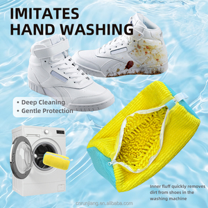 Sacchetti per <span class=keywords><strong>Lavaggio</strong></span> <span class=keywords><strong>Scarpe</strong></span>, Confezione da 2, Sacchetti in Ciniglia per Lavatrice, Adatti a Tutte le Taglie di <span class=keywords><strong>Scarpe</strong></span> - Product Image 5