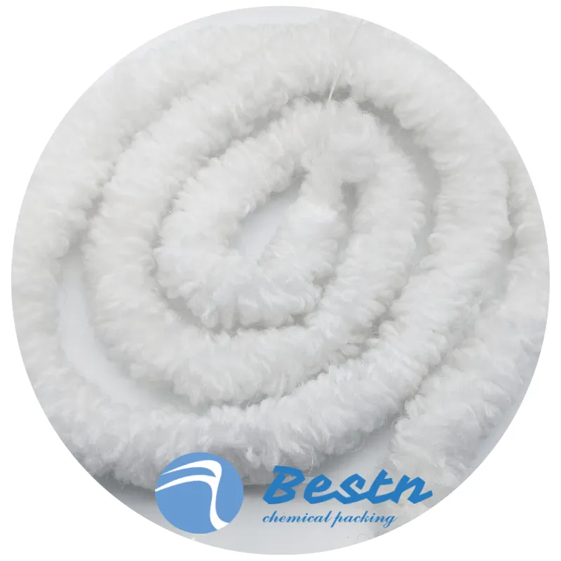 60mm Spiral Bio Seil füller Bio Film Cord Geflochtener Füllstoff Moving Bed Biofilm Filter medien für die Wasser aufbereitung