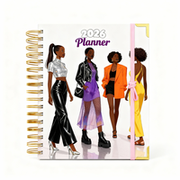 Planificateur hebdomadaire personnalisé et journal de manifestation relié en spirale avec des onglets de séparation 7*9 pouces