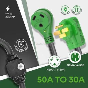 Adaptateur de câble de protection contre les surcharges 50 A à 30 A pour <span class=keywords><strong>camping</strong></span>-<span class=keywords><strong>car</strong></span> avec disjoncteur, adaptateur d'alimentation électrique NEMA 14-50P vers NEMA TT-30R - Product Image 4
