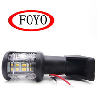 Lumière de mât arrière tout-terrain pour bateau Foyo Marine, pliable, 4 pouces, 12V LED pour bateau