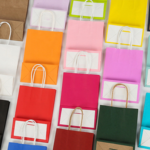 Sac en papier kraft personnalisé, texture cuir, emballage à emporter pour desserts, thé au lait, aliments, vente au détail, usage professionnel en gros - Product Image 5