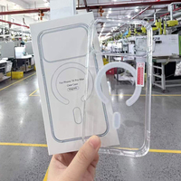 Nouvelle arrivée, coque de téléphone transparente en TPU acrylique pour iPhone 16e 17 Air, anti-jaunissement, coque magnétique transparente pour iPhone 18 Pro Max