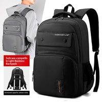 Sac à dos de voyage unisexe en jean avec bretelles à coussin d'air, couleur unie, doublure en polyester, grande capacité, sacoche pour ordinateur portable pour affaires et loisirs 37