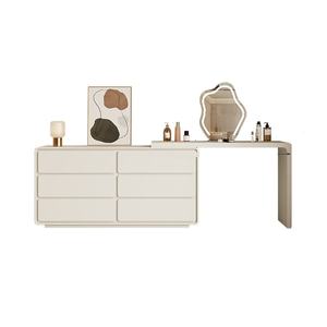 <span class=keywords><strong>Mesa</strong></span> de Maquillaje Moderna de Madera Maciza con Espejo LED Iluminado, Cajones Multifuncionales de Almacenamiento, Mueble de Dormitorio - Product Image 6