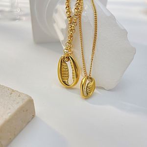 Collares de Cadena de Eslabones de Dos Capas, Chapados en Oro de 18K, de Acero Inoxidable 316L, Hipoalergénicos, de Aleación de Zinc, Joyería de Moda de Lujo - Product Image 6