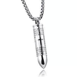 Neuestes Design: Goldgravierte Edelstahl-Kreuzanhänger mit Jesus-Schriftzügen für Herren – Kremationsurnen-Ascheanhänger als Geschenk - Product Image 6