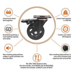 Oem Odm Custom Industrial Stem Caster <b>Wheel</b> With Side Brake Durable Zinc Plated Steel Bracket For Scaffolding Systems - Product Image 2