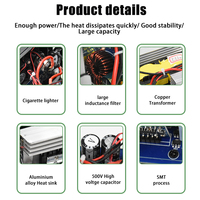 Station d'alimentation portable DIY 600W/1000W/1500W, panneau solaire, batterie lithium-ion pour voiture, onde sinusoïdale pure, semi-finie