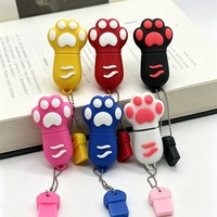 2. Memoria USB de Silicona con Diseño de Pata, Resistente al Agua, Dispositivo de Almacenamiento de Datos con Diseño Animado, Regalo Promocional Personalizado
