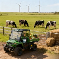 Véhicule utilitaire agricole électrique UTV 4x4 robuste, capacité de charge utile de 1000 kg, côte à côte, autonomie de 100 km, homologué pour la route, voiture de travail électrique