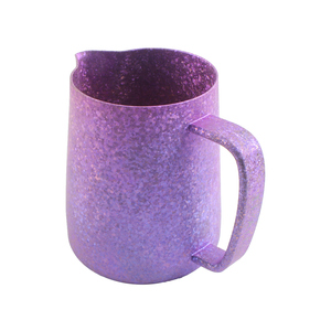 Jarra para espumar leche de titanio puro, color púrpura, diseño moderno, accesorio para juego de café y té - Product Image 4