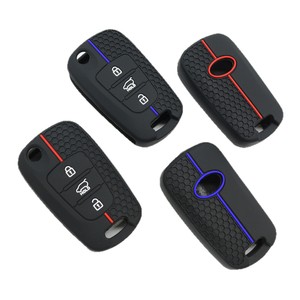 Applicabile per <span class=keywords><strong>Kia</strong></span> K2/K5 portachiavi 2012-2019 Carens Sportage Sorento e Stonic pieghevole <span class=keywords><strong>Cover</strong></span> in Silicone - Product Image 1