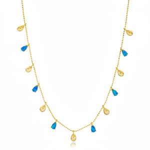 <b>Opal</b> Stone Drop Charms Turkish Wholesale Handcrafted 925 Silver <b>Necklace</b> Trendy Fashion for Woman - Product Image 2