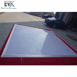 Panneau de danse 20x20 pieds pour mariages, extérieur, en bois blanc brillant, pour événements et décorations - Product Image 1