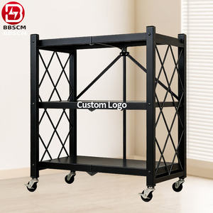 Estante de Almacenamiento de Acero Resistente al Óxido de Uso Medio con Superficie con Recubrimiento en Polvo, Diseño sin Pernos para Cocina, Sala de Estar, Estantes Apilables - Product Image 6