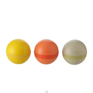 Hot selling cute round lip balm ball container tubes egg shaped balm container wholesale