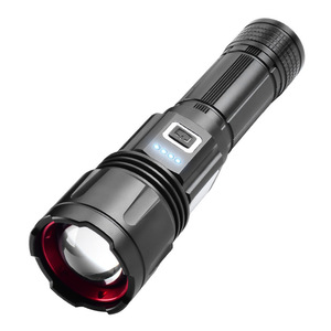 Customized White Laser Flashlight Rechargeable 26650 Zoom Floodlight Handheld Promotional Light - Product Image 2